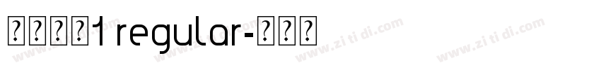 汉真广标1 regular字体转换